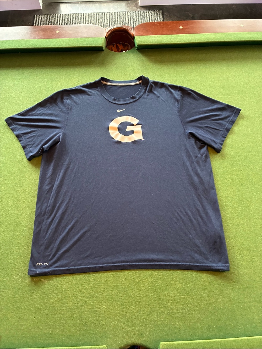 Georgetown Hoyas Shirt Men’s XL Navy Blue Short Sleeve Nike College Basketball